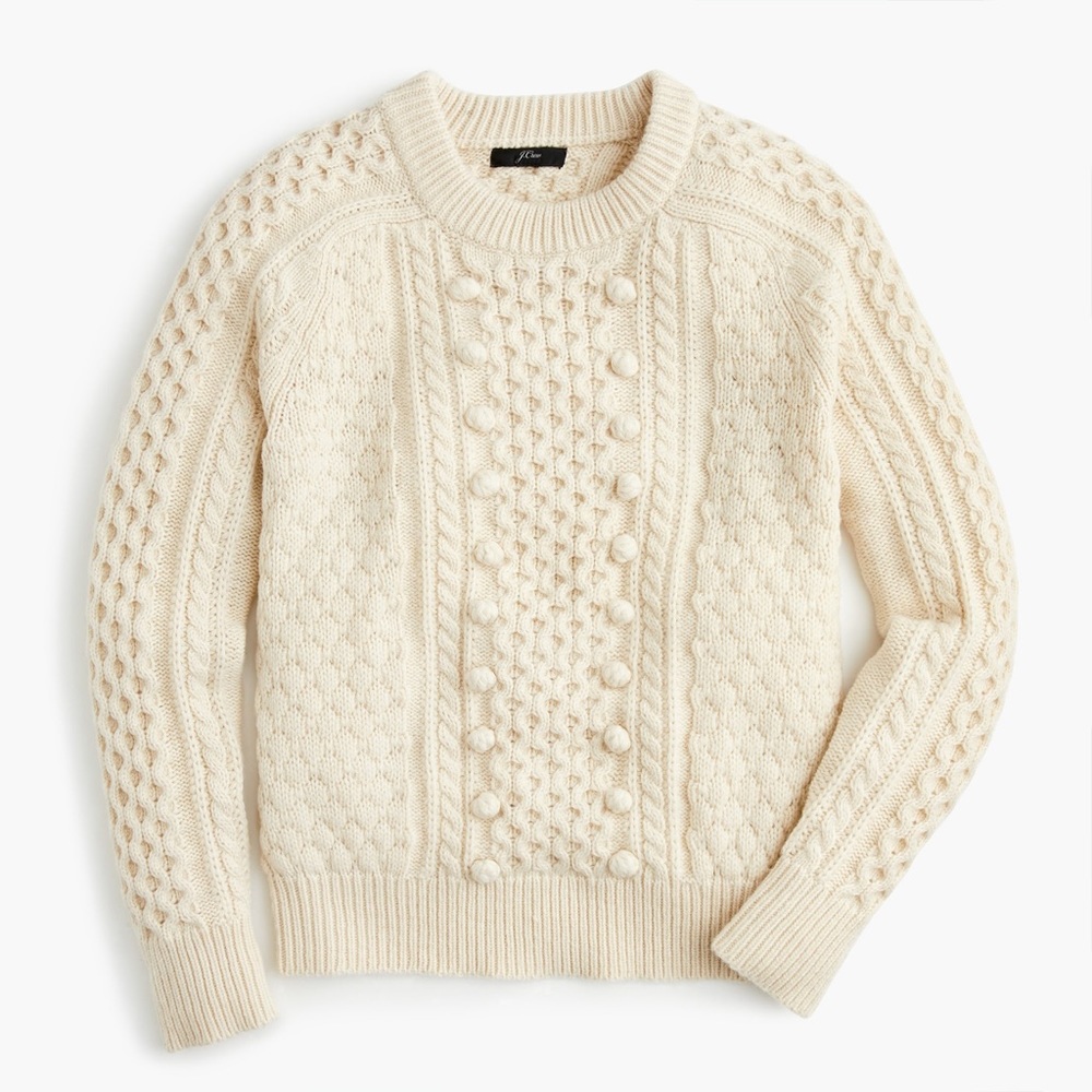 J.Crew Popcorn Cable-knit Sweater